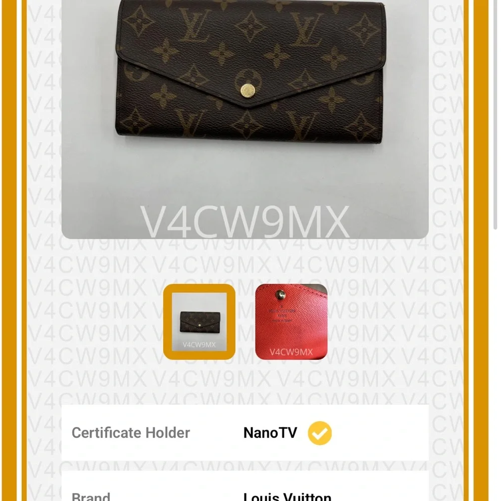 LOUIS VUITTON
Monogram Sarah Wallet NM Coquelicot - Picture 8 of 8